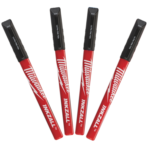 Milwaukee 48223154 Milwaukee 48223154 INKZALL Fine Tip Markers Black - Pack of 4 4