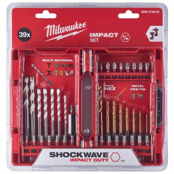 Milwaukee 4932479853 Milwaukee Shockwave Impact Duty Drill & Drive Set - 39 Pcs 2