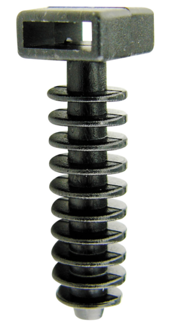 Olympic Fixings 080-170-110 Olympic Fixings Olympic Cable Tie Wall Plug Base Black - Pack of 100
