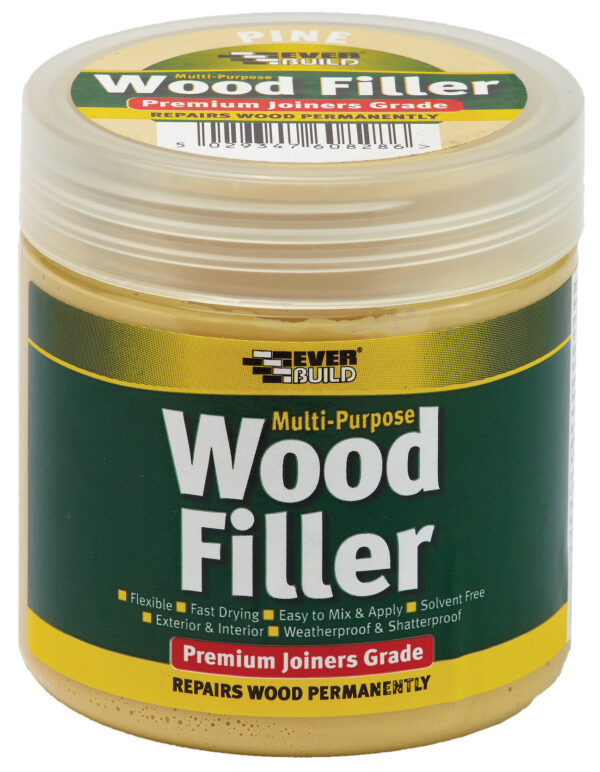 Olympic Fixings 233-508-260 Olympic Fixings Everbuild Ready Mixed Wood Filler - White - 250ml Tub