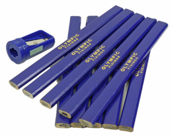 Olympic Fixings 235-600-010 Olympic Fixings Carpenters Pencils (10 Pcs) & Sharpener
