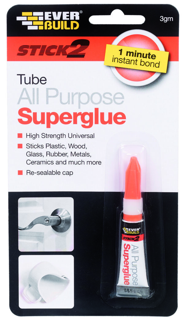 Olympic Fixings 238-519-020 Stick 2 All Purpose Superglue - 3g Tube