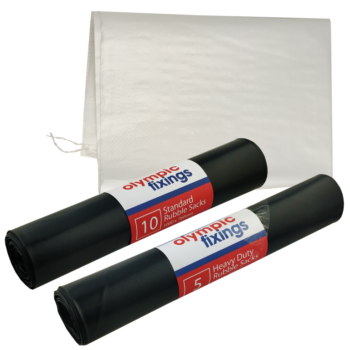 Olympic Fixings 251-100-040 Olympic Fixings Standard Rubble Sacks 1000mm (rim) x 760mm (depth) - Pack of 10