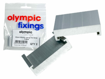 Olympic Fixings 270-100-025 Olympic Fixings Aluminium Gauge for Solar Frame - 35 mm - 2 Pcs