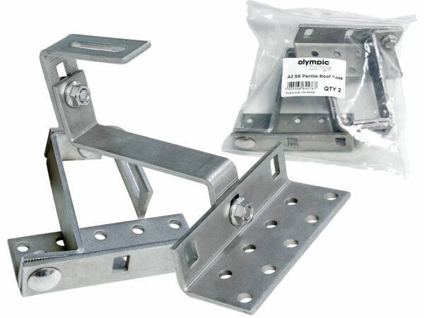 Olympic Fixings 270-100-045 Olympic Fixings A2 Stainless Steel Pantile Roof Hook - 40-50 mm - 2 Pcs