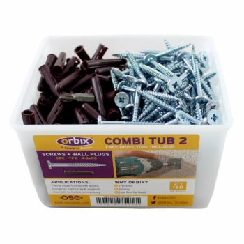 Orbix OBX-COMBI-TUB2 Orbix OBX-COMBI-TUB2 with Brown Wall Plugs and Screws