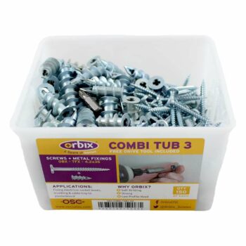 Orbix OBX-COMBI-TUB3 Orbix OBX-COMBI-TUB3 with Plasterboard Fixings and Screws