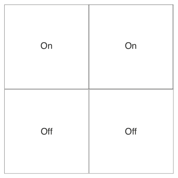 RAKO RK-MOD-041-B Rako Wireless Modular Control Module - RK-MOD-041 - Black Buttons