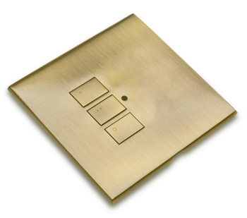 RAKO RP-EOS-30-AB Rako Cover Plate Kit - RP-EOS-30-AB - Antique Brass for EOS Wireless Control Module - Single Gang 3-Button 1
