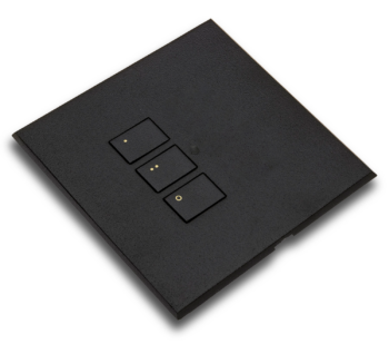 RAKO RP-EOS-30-MB Rako Cover Plate Kit - RP-EOS-30-MB - Matt Black for EOS Wireless Control Module - Single Gang 3-Button 1