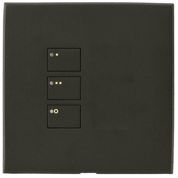 RAKO RP-EOS-30-MB Rako Cover Plate Kit - RP-EOS-30-MB - Matt Black for EOS Wireless Control Module - Single Gang 3-Button 7