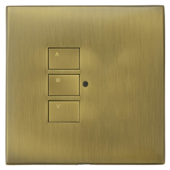 RAKO RP-EOS-31-AB Rako Cover Plate Kit - RP-EOS-31-AB - Single Gang 3-Button - Antique Brass 2