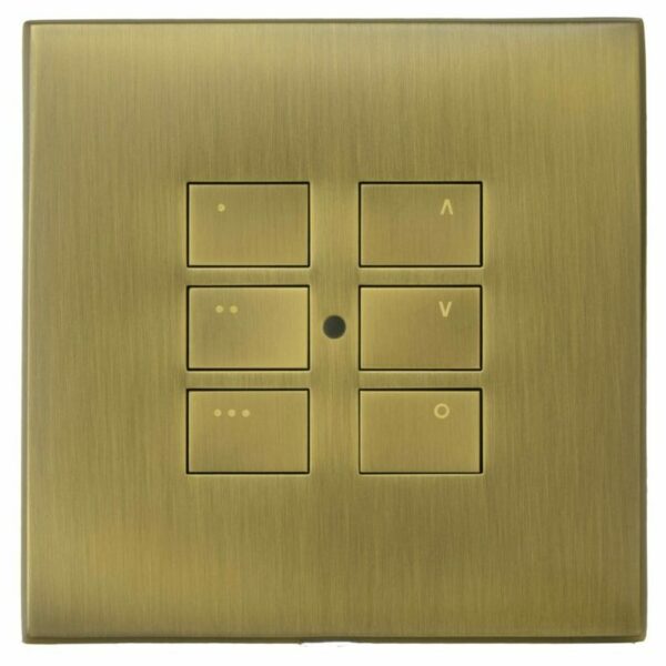 RAKO RP-EOS-60-AB Rako Cover Plate Kit - RP-EOS-60-AB - Antique Brass for EOS Wireless Control Module - 6-Button 2