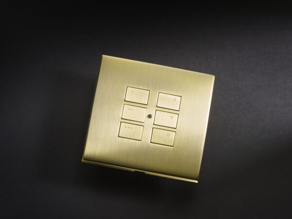 RAKO RP-EOS-60-AB Rako Cover Plate Kit - RP-EOS-60-AB - Antique Brass for EOS Wireless Control Module - 6-Button 3