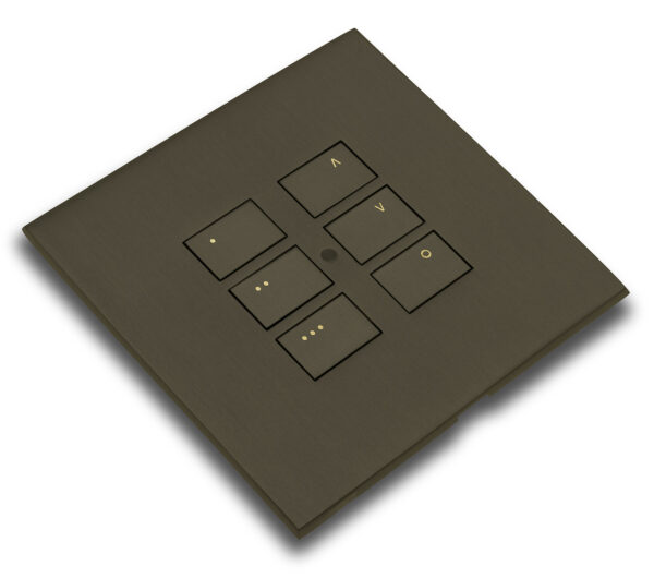 RAKO RP-EOS-60-BM Rako Cover Plate Kit - RP-EOS-60-BM - Matt Bronze for EOS Wireless Control Module - Single Gang 6-Button 1