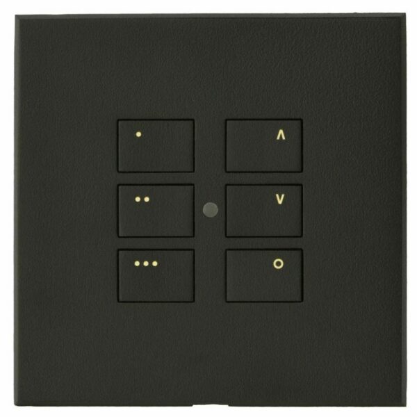 RAKO RP-EOS-60-MB Rako Cover Plate Kit - RP-EOS-60-MB - Single Gang 6-Button - Matt Black 2