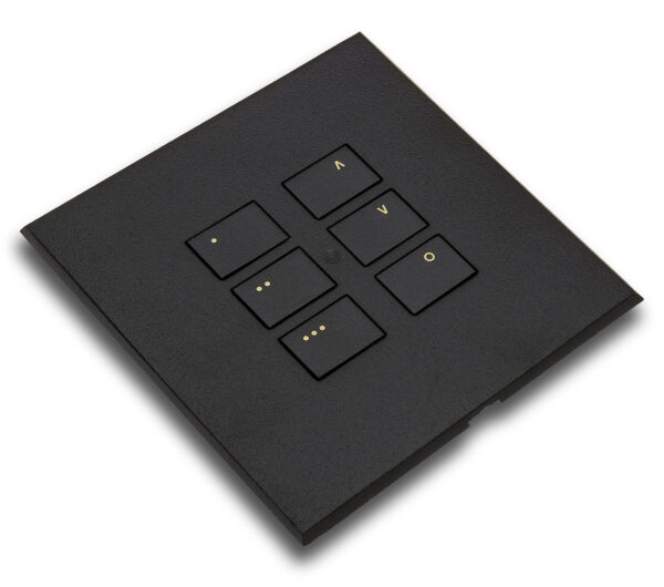 RAKO RP-EOS-60-MB Rako Cover Plate Kit - RP-EOS-60-MB - Single Gang 6-Button - Matt Black 1