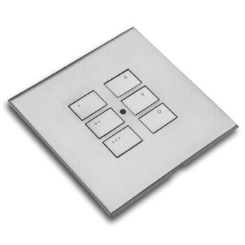 RAKO RP-EOS-6060-SC Rako Cover Plate Kit-RP-EOS-6060-SC - Satin Chrome 12-Button Double Gang for Scenes 1-3