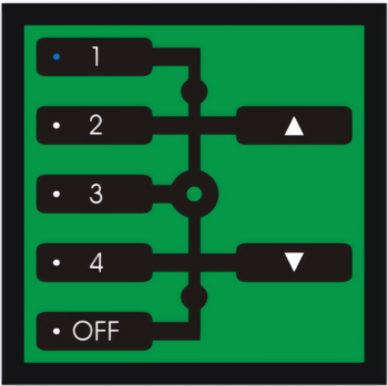 RAKO WCM-070 Rako Classic Plate 7 Button Wired Push Button Module