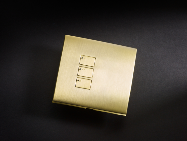RAKO WP-EOS-30-AB Rako Cover Plate Kit for EOS Wired Control Modules - Single Gang 3-Button - Scenes 1