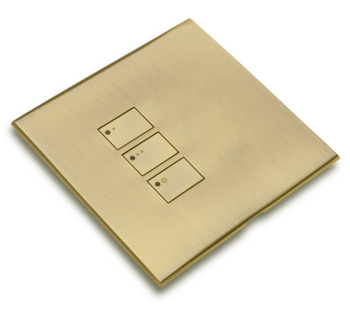 RAKO WP-EOS-30-AB Rako Cover Plate Kit for EOS Wired Control Modules - Single Gang 3-Button - Scenes 1