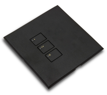 RAKO WP-EOS-30-MB Rako Cover Plate Kit for EOS Wired Control Modules - Single Gang 3-Button - Scenes 1