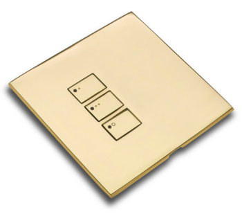 RAKO WP-EOS-30-PB Rako Cover Plate Kit for EOS Wired Control Modules - Single Gang 3-Button - Scenes 1