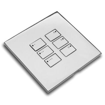 RAKO WP-EOS-3030-PC Rako Cover Plate Kit for EOS Wired Control Modules - Double Gang 6-Button - Two Sets of Scene 1