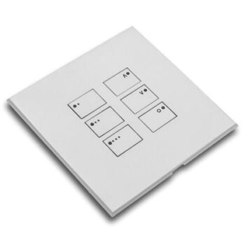 RAKO WP-EOS-3061-WH Rako Cover Plate Kit for EOS Wired Control Modules - Double Gang 9-Button - Scene 1