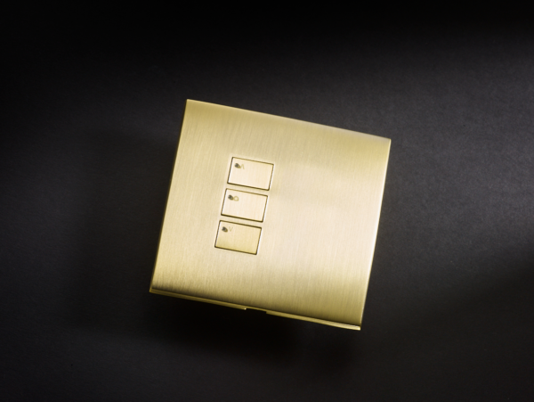 RAKO WP-EOS-31-AB Rako Cover Plate Kit for EOS Wired Control Modules - Single Gang 3-Button - Raise