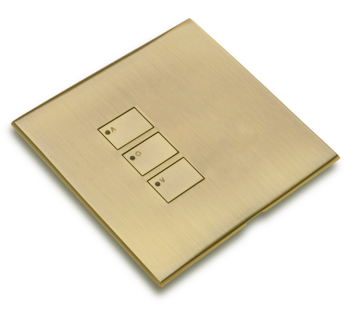 RAKO WP-EOS-31-AB Rako Cover Plate Kit for EOS Wired Control Modules - Single Gang 3-Button - Raise