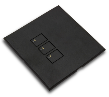 RAKO WP-EOS-31-MB Rako Cover Plate Kit for EOS Wired Control Modules - Single Gang 3-Button - Raise