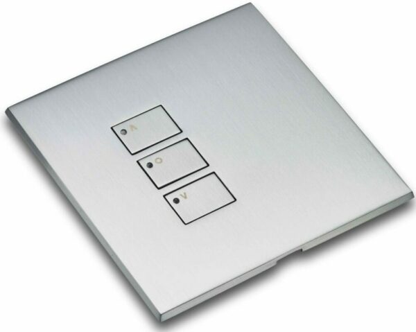 RAKO WP-EOS-31-SC Rako Cover Plate Kit for EOS Wired Control Modules - Single Gang 3-Button - Raise