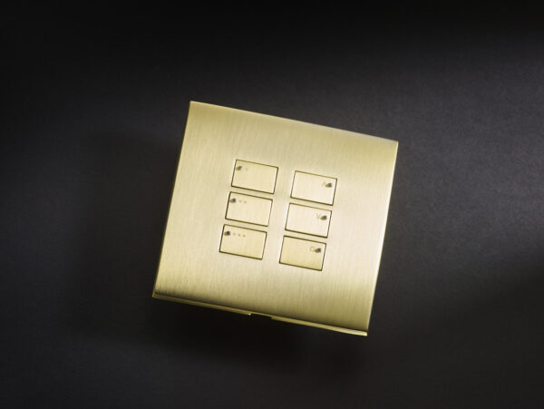 RAKO WP-EOS-6-AB Rako Cover Plate Kit for EOS Wired Control Modules - Single Gang 6-Button - 3 Scenes