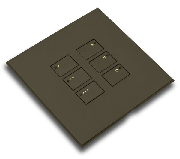 RAKO WP-EOS-6-BM Rako Cover Plate Kit for EOS Wired Control Modules - Single Gang 6-Button - 3 Scenes