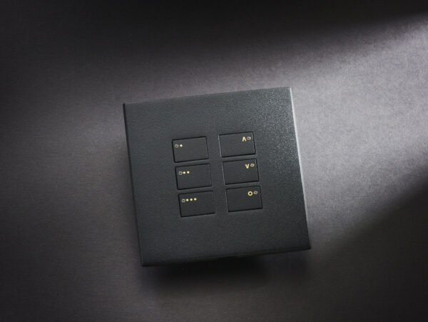 RAKO WP-EOS-6-MB Rako Cover Plate Kit for EOS Wired Control Modules - Single Gang 6-Button - 3 Scenes