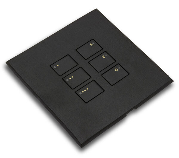 RAKO WP-EOS-6-MB Rako Cover Plate Kit for EOS Wired Control Modules - Single Gang 6-Button - 3 Scenes