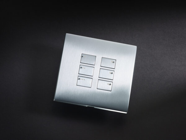 RAKO WP-EOS-6-SC Rako Cover Plate Kit for EOS Wired Control Modules - Single Gang 6-Button - 3 Scenes