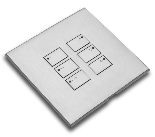 RAKO WP-EOS-6-SC Rako Cover Plate Kit for EOS Wired Control Modules - Single Gang 6-Button - 3 Scenes