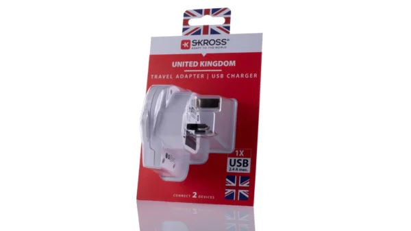 SKROSS 126-8182 SKROSS 7A World to UK USB Travel Adapter 4