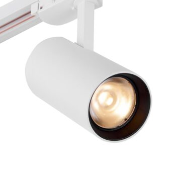 Saxby 101630 ColtLED Track Head, 23W LED, 3000K Warm White, 2700 Lumens, 36° Beam Angle, Fully Adjustable (350° Rotation, 90° Tilt), Matt White Finish.