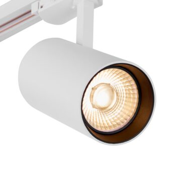 Saxby 101634 ColtLED Track Head, 34W LED, 3000K Warm White, 3900 Lumens, 36° Beam Angle, Fully Adjustable (350° Rotation, 90° Tilt), Matt White Finish.