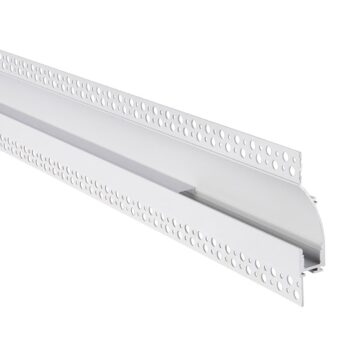Saxby 102665 Saxby Rigel Wall Flange Plaster-in Aluminium Profile/Extrusion - 2m White 2