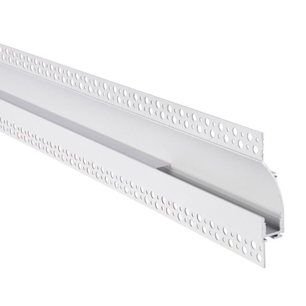 Saxby 102665 Saxby Rigel Wall Flange Plaster-in Aluminium Profile/Extrusion - 2m White 2