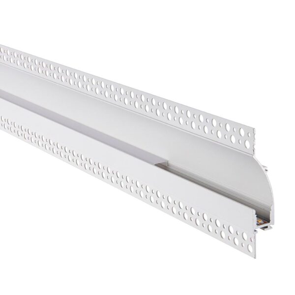 Saxby 102665 Saxby Rigel Wall Flange Plaster-in Aluminium Profile/Extrusion - 2m White 4