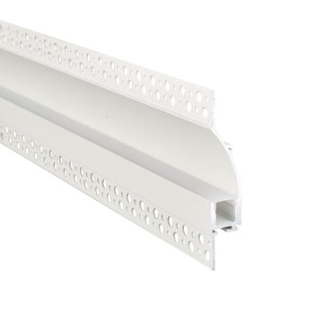 Saxby 102665 Saxby Rigel Wall Flange Plaster-in Aluminium Profile/Extrusion - 2m White 1