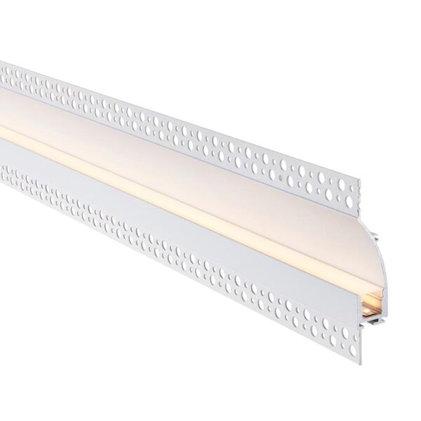 Saxby 102665 Saxby Rigel Wall Flange Plaster-in Aluminium Profile/Extrusion - 2m White 5