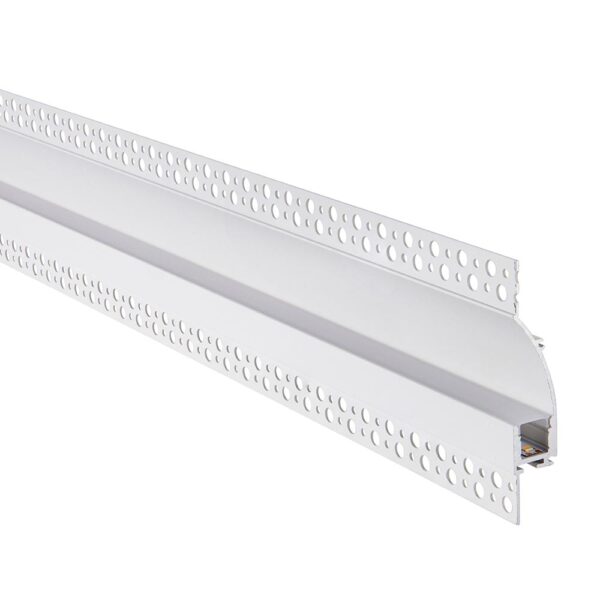 Saxby 102665 Saxby Rigel Wall Flange Plaster-in Aluminium Profile/Extrusion - 2m White 6