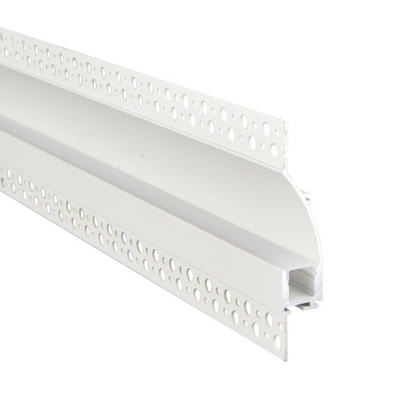 Saxby 102665 Saxby Rigel Wall Flange Plaster-in Aluminium Profile/Extrusion - 2m White 1