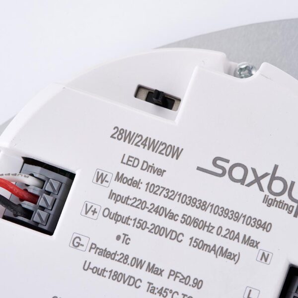 Saxby 102732 Saxby HeroPRO XL CCT Tri Wattage Bulkhead - 28W 3000K/4000K/6000K 5